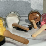 four desserts in jar